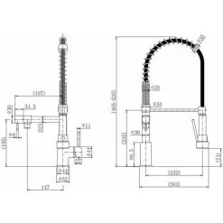 Sauber Kitchen Mixer Tap Dual Spout With Pull Out Spray 9 Sauber Kitchen Mixer Tap Dual Spout With Pull Out Spray -Faucet Shop 8755483 5