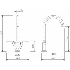 Sauber Valdivia Brushed Finish Kitchen Mixer Tap -Faucet Shop 8755485 5