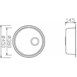 Sauber S�uber Round Kitchen Sink Single Bowl Drainer Stainless Steel Inset Basket Waste -Faucet Shop 8755671 3