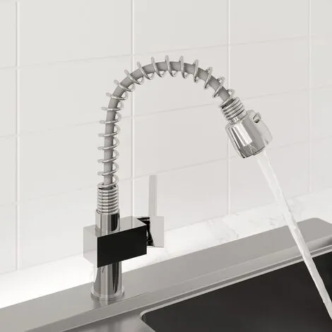 Sauber Square Handle Kitchen Mixer Tap With Pull Out Spray 2 Sauber Square Handle Kitchen Mixer Tap With Pull Out Spray - Image 2