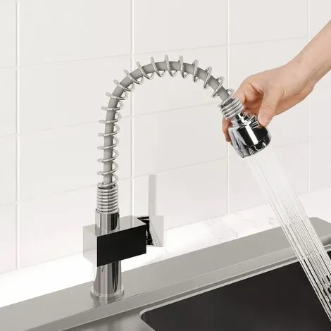 Sauber Square Handle Kitchen Mixer Tap With Pull Out Spray 3 Sauber Square Handle Kitchen Mixer Tap With Pull Out Spray - Image 3
