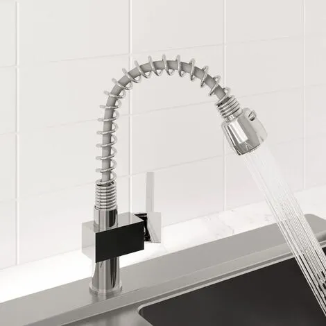 Sauber Square Handle Kitchen Mixer Tap With Pull Out Spray 4 Sauber Square Handle Kitchen Mixer Tap With Pull Out Spray - Image 4