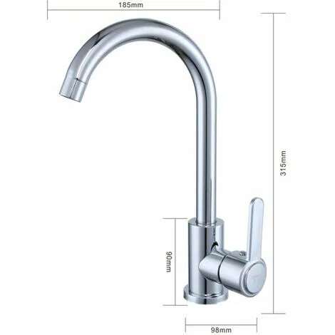 Way Kitchen Faucet Single Handle Kitchen Faucet Horizontal Stainless Steel Kitchen 3 Way Kitchen Faucet Single Handle Kitchen Faucet Horizontal Stainless Steel Kitchen - Image 3