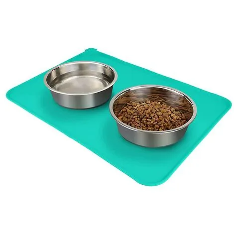 TUMALAGIA Silicone Bowl, Non-Slip Dog Bowl, Large Dog Mat, Waterproof, 48 30 Cm, Gray 3 TUMALAGIA Silicone Bowl, Non-Slip Dog Bowl, Large Dog Mat, Waterproof, 48 30 Cm, Gray - Image 3