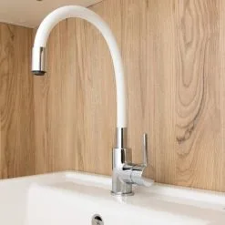 Siko Shape Memory Kitchen Mixer, White Silicone Curve (SIKOBSLPRO290b) -Faucet Shop 90872298 3