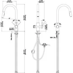 Liquida HT45MB 4-in-1 Boiling Hot Water Black Kitchen Tap With Pull Out Spray -Faucet Shop 91258194 4