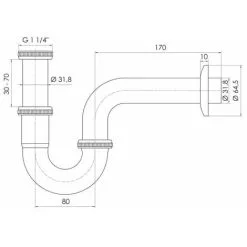Tycner P-Trap Drain Bathroom Sink Standard Waste Chromed Metal Kit Basin Sink -Faucet Shop 91943028 3