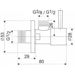 Kerra 1/2 X 1/2 BSP Black Powder Coated Brass Ceramic Angled Water Modern Valve Basin Sink