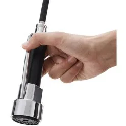 Livingandhome Chrome Black Stainless Steel Kitchen Faucet With Pull Down Spring Spout -Faucet Shop 92381282 4
