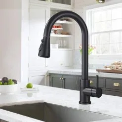 Suguword Kitchen Faucet With Extendable Hand Shower Black 360° Rotating Sink Faucet With 3 Spray Modes Single Lever Kitchen Faucet Sink Cold And Hot Available In Stainless Steel.