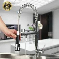 Suguword Kitchen Faucet Pull Out Shower Stainless Steel Sink Faucet Mixer Tap