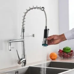 Suguword Kitchen Faucet Pull Out Shower Stainless Steel Sink Faucet Mixer Tap -Faucet Shop 92848927 3