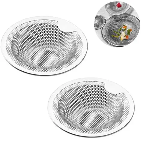 FUHUIDATRADING Pieces Kitchen Sink Strainer, Anti-Clog Stainless Steel Kithen Sink Drain Strainer Basket 2 FUHUIDATRADING Pieces Kitchen Sink Strainer, Anti-Clog Stainless Steel Kithen Sink Drain Strainer Basket - Image 2
