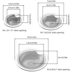 FUHUIDATRADING Pieces Kitchen Sink Strainer, Anti-Clog Stainless Steel Kithen Sink Drain Strainer Basket 9 FUHUIDATRADING Pieces Kitchen Sink Strainer, Anti-Clog Stainless Steel Kithen Sink Drain Strainer Basket -Faucet Shop 92864983 5