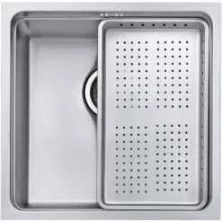 JASSFERRY Undermount Kitchen Sink Single Deep Bowl With Stainless Steel Dish Drainer Rack With Strainer Waste, 440 X 440 Mm -Faucet Shop 92942934 3