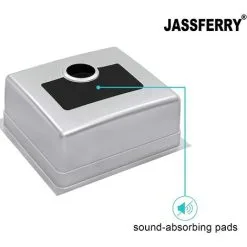 JASSFERRY Undermount Kitchen Sink Single Deep Bowl With Stainless Steel Dish Drainer Rack With Strainer Waste, 490 X 440 Mm -Faucet Shop 92942987 5