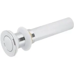 PRÉNFLE Basin Drain Sink Drain Stopper Electroplating Popup Drainer NonOverflow Bathroom Hardware(Electroplating Popup Without Hole ) -Faucet Shop 93339224 5