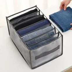XINUY Clothes Drawer Organizer, Collapsible Mesh Closet Clothes Organizer Storage Box, Washable Drawer Storage Compartment For T-shirts, Shirts, Pants 362520cm -Faucet Shop 93503041 3