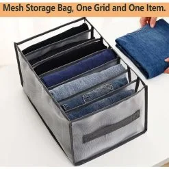 XINUY Clothes Drawer Organizer, Collapsible Mesh Closet Clothes Organizer Storage Box, Washable Drawer Storage Compartment For T-shirts, Shirts, Pants 362520cm -Faucet Shop 93503041 4