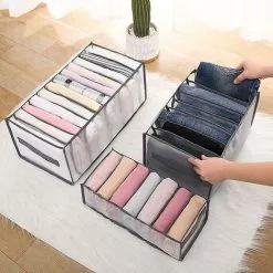 XINUY Clothes Drawer Organizer, Collapsible Mesh Closet Clothes Organizer Storage Box, Washable Drawer Storage Compartment For T-shirts, Shirts, Pants 362520cm -Faucet Shop 93503041 5