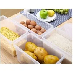 XINUY Plastic Food Storage Container，Food Storage Box Cool Box For Kitchen Fridge Refrigerator，Holds Fruits, Eggs, Vegetables -Faucet Shop 93511048 4