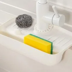 XINUY TPE Kitchen Sink Faucet Non-Slip Storage Holder - Non-Drip Faucet Handle - Drain Basket For Kitchen And Bathroom