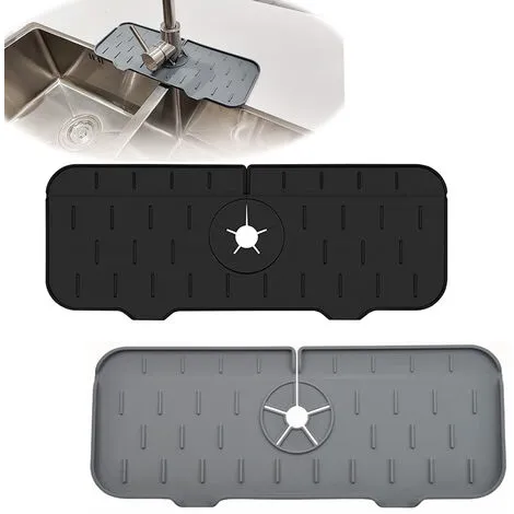 XINUY 2 Pack Kitchen Sink Splatter Pads, Kitchen, Bathroom With Silicone Handle, Sink Drain Tray, Drying Pads, Countertop Splatter Pads, Silicone Faucet Pads. 1 XINUY 2 Pack Kitchen Sink Splatter Pads, Kitchen, Bathroom With Silicone Handle, Sink Drain Tray, Drying Pads, Countertop Splatter Pads, Silicone Faucet Pads.