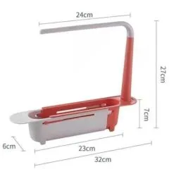MOREJIEKA Updated Adjustable 2-in-1 Telescopic Sink Storage Rack Holder,Telescopic Sponge Holder Towel Rack For Kitchen Sink -Faucet Shop 94039927 5