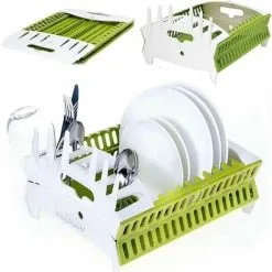 HEGUYEY Foldable Dish Drying Rack With Portable Kitchen Accessories Multi-Function Plastic Dish Rack Camping Accessories Collapsible Dish Rack