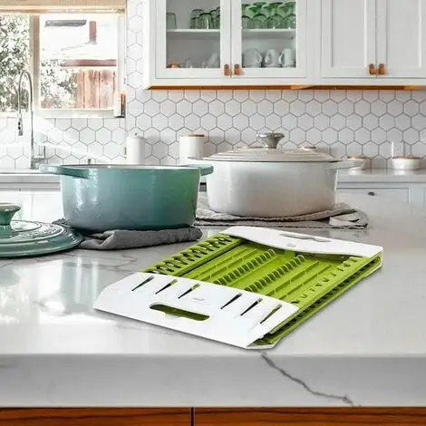 HEGUYEY Foldable Dish Drying Rack With Portable Kitchen Accessories Multi-Function Plastic Dish Rack Camping Accessories Collapsible Dish Rack 2 HEGUYEY Foldable Dish Drying Rack With Portable Kitchen Accessories Multi-Function Plastic Dish Rack Camping Accessories Collapsible Dish Rack - Image 2