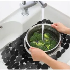 TUMALAGIA PVC Kitchen Sink Mat Black3040 -Faucet Shop 94622178 5