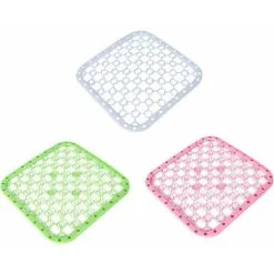 TUMALAGIA Plastic Sink Bottom Sink Protector Kitchen Sink Mat Wash Basin Accessories Non-Slip Sink Mat Dishwashing Mat Sink Bottom Mat For Sink And Sink With Drainage Holes 3 Pcs