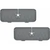 TUMALAGIA Piece Sink Faucet Splash Guard Silicone Faucet Water Tray Sink Mat (Grey)