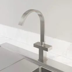 Sauber Aarau Brushed Kitchen Mixer Tap