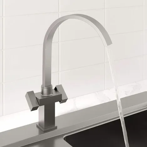 Sauber Aarau Brushed Kitchen Mixer Tap 2 Sauber Aarau Brushed Kitchen Mixer Tap - Image 2