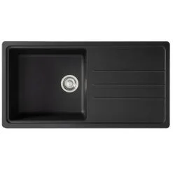 Franke Junos JSD611-97CB 1.0 Bowl Tectonite Reversible Inset Black Kitchen Sink