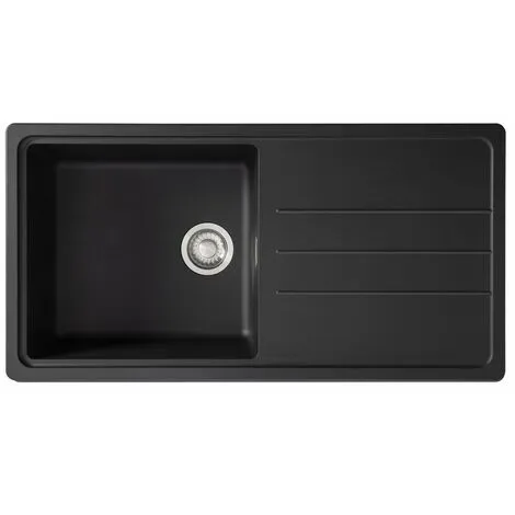 Franke Junos JSD611-97CB 1.0 Bowl Tectonite Reversible Inset Black Kitchen Sink 1 Franke Junos JSD611-97CB 1.0 Bowl Tectonite Reversible Inset Black Kitchen Sink