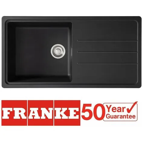 Franke Junos JSD611-97CB 1.0 Bowl Tectonite Reversible Inset Black Kitchen Sink 2 Franke Junos JSD611-97CB 1.0 Bowl Tectonite Reversible Inset Black Kitchen Sink - Image 2