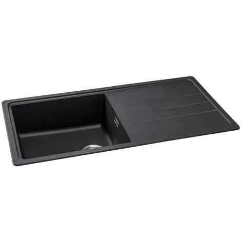 Franke Junos JSD611-97CB 1.0 Bowl Tectonite Reversible Inset Black Kitchen Sink 3 Franke Junos JSD611-97CB 1.0 Bowl Tectonite Reversible Inset Black Kitchen Sink - Image 3