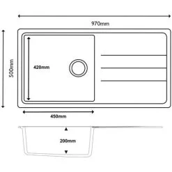 Franke Junos JSD611-97CB 1.0 Bowl Tectonite Reversible Inset Black Kitchen Sink 8 Franke Junos JSD611-97CB 1.0 Bowl Tectonite Reversible Inset Black Kitchen Sink -Faucet Shop 95486808 4