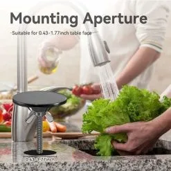 Soleil Sink Hole Cover Black, Stainless Steel Metal 2" Kitchen Faucet Hole Cover Tap Hole Plug Matte Black For Leakage Prevention -Faucet Shop 95523294 5