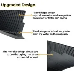 EINEMGELD Dish Drying Mat, Kitchen Countertop Silicone Dish Drying Mat, Dishwasher Safe, Multipurpose -Faucet Shop 97378856 4