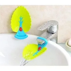 MEZHENG Cartoon Faucet Extender Sink Handle Extension, Cartoon Leaf Style, Fun And Interesting For Hand Washing, 2pcs