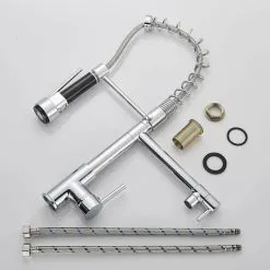 ZAMERY LED Kitchen Sink Mixer Tap Black, Spray 360 Degree Rotation Spout, With 3 Colour Temperature Display, Black Hose Single Handle Cold And Hot Water Brass Tap 9 ZAMERY LED Kitchen Sink Mixer Tap Black, Spray 360 Degree Rotation Spout, With 3 Colour Temperature Display, Black Hose Single Handle Cold And Hot Water Brass Tap -Faucet Shop 99338347 5