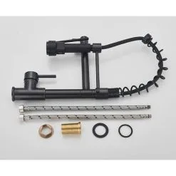 ZAMERY Kitchen Sink Mixer Tap LED Black, Spray 360 Degree Rotation Spout, With 3 Colour Temperature Display, Black Hose Single Handle Cold And Hot Water Brass Tap 9 ZAMERY Kitchen Sink Mixer Tap LED Black, Spray 360 Degree Rotation Spout, With 3 Colour Temperature Display, Black Hose Single Handle Cold And Hot Water Brass Tap -Faucet Shop 99338349 5